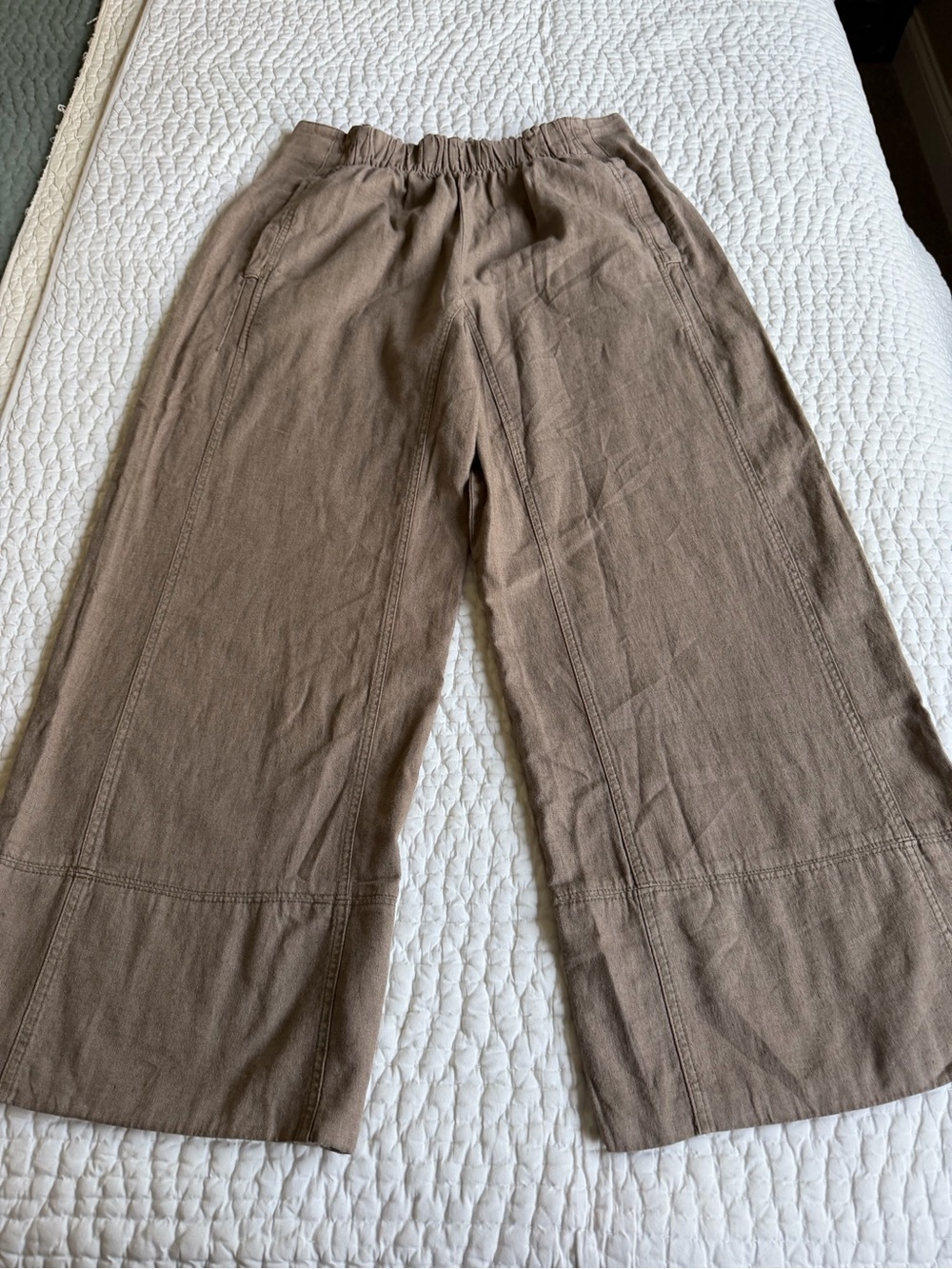 Free People women’s Linen Pull on pants - Picture 3 of 9
